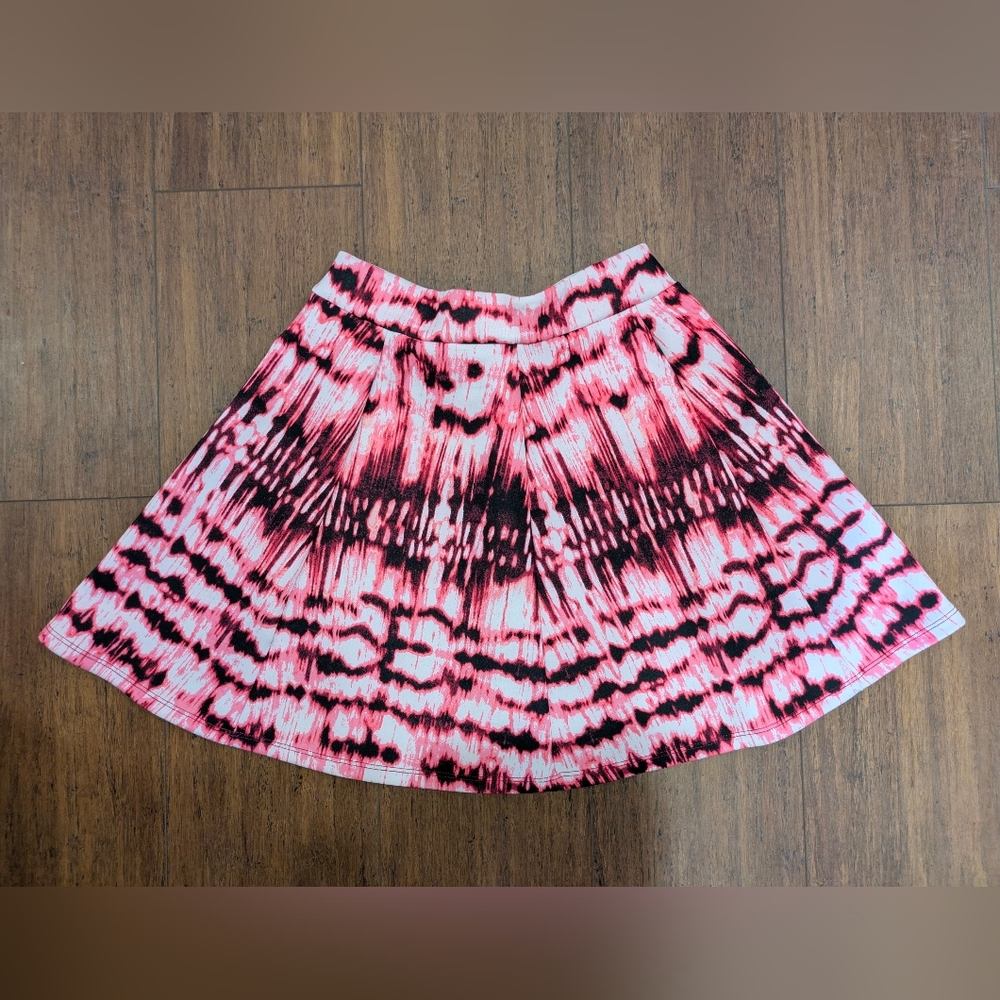 Decree Pink and Black Tie-Dye Skirt Size m